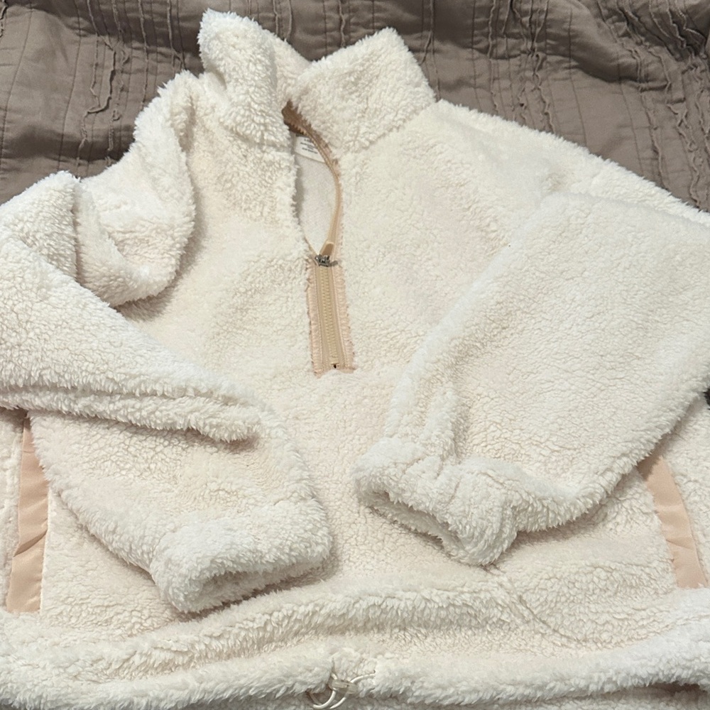 No Boundaries Cream Sherpa Jacket